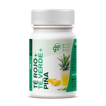 Té Verde, Té Rojo Y Piña 60 Cápsulas 500 Mg Ghf