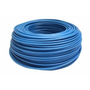 Cable Eléctrico De Hilo Flexible Azul Cemi 750v 6mm 100m