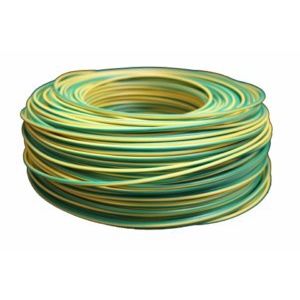 Cable Eléctrico De Hilo Flexible Amarillo Verde Cemi 750v 2,5mm 200m