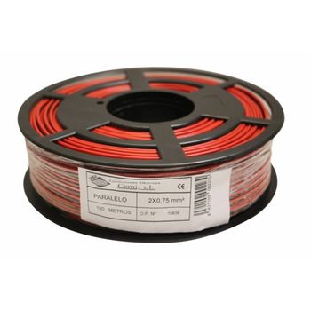 Cable Multimedia Bicolor Rojo Y Negro Cemi 2x0,75mm 100m