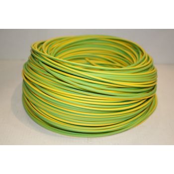 Cable Eléctrico De Hilo Flexible Amarillo Verde Lh Cemi 1,5mm 100m