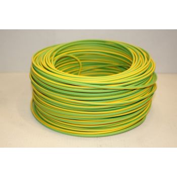 Cable Eléctrico De Hilo Flexible Amarillo Verde Cemi Lh 2,5mm 200m