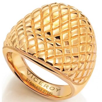 Joyeria Viceroy Modelo Fashion 6391a11612 - Anillo 17.7 Mm - Ba�do En Oro De Acero Inoxidable