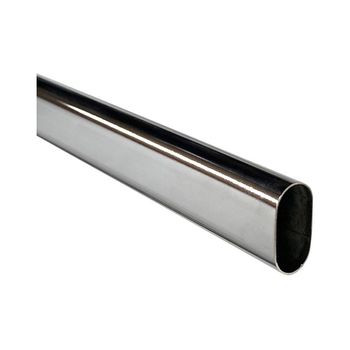 Tubo Armario Cromado 25 X 15 Oval Marca