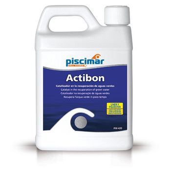 Pm-420 Actibon: Catalizador Y Potenciador De Cloro / Bromo / Oxígeno Para La Recuperación De Aguas Verdes. Botella 0.7 Kg.