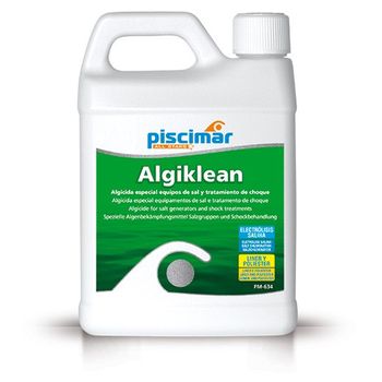 Pm-634 Algiklean Doble Acción: Algicida Y Abrillantador. Especial Equipos De Sal Y Tratamiento Choque. Botella 1.1 Kg.