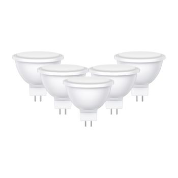 Lamparas Led Mr16 6w Luz Fria Dicroica Pack 5