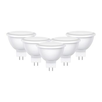 Lamparas Led Mr16 6w Dicroica, Luz Calida Pack 5