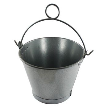 Cubo Chapa Galvanizado Asa Anilla 30 Cm 10 L