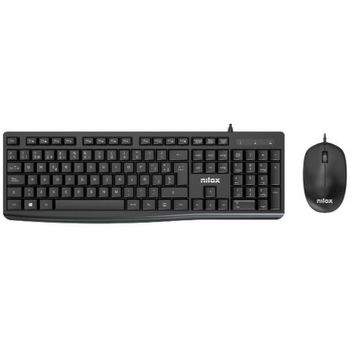 Nilox Nxkme0012 Teclado Ratón Incluido Usb Qwerty Español Negro