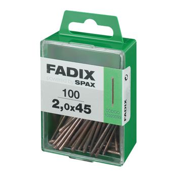 Caja M 100 Unid. Clavo De Acero Para Rodapie 2,0x45mm Fadix