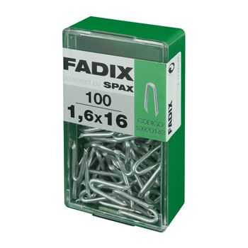 Caja S 100 Unid. Grampillones Cinc 1,6x16mm Fadix