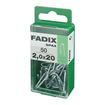 Caja S 50 Unid. Grampillones Cinc 2,0x20mm Fadix