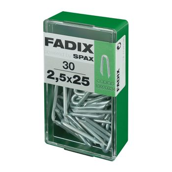 Caja S 30 Unid. Grampillones Cinc 2,5x25mm Fadix