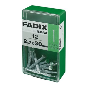 Caja S 12 Unid. Clavo Cp Estriado Acero 2,7x30mm Fadix