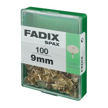 Caja M 100 Unid. Chincheta Plana Latonada 9mm Fadix