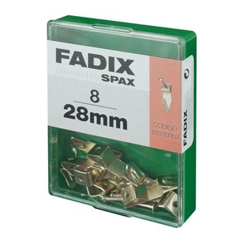 Caja M 8 Unid. Cuelgacuadros Hansafix 28mm Fadix