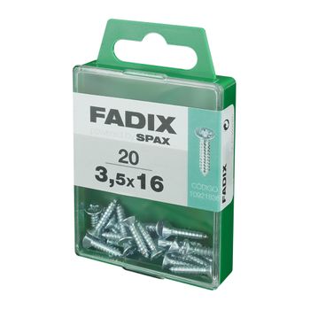 Caja M 20 Unid. Tornillo Rosca Chapa Cp Cinc 3,5x16mm Fadix