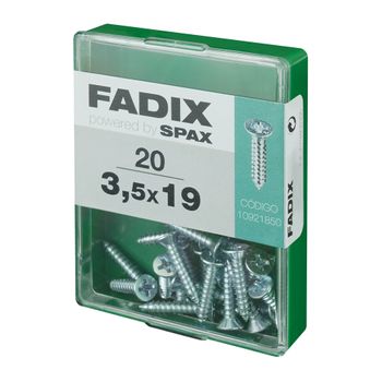 Caja M 20 Unid. Tornillo Rosca Chapa Cp Cinc 3,5x19mm Fadix