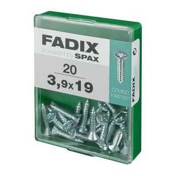 Caja M 20 Unid. Tornillo Rosca Chapa Cp Cinc 3,9x19mm Fadix