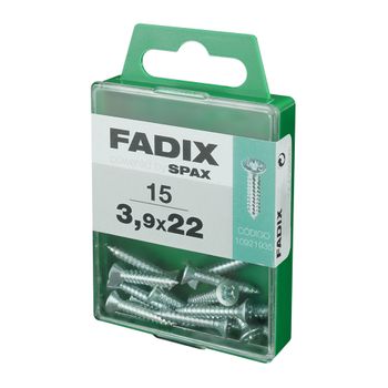 Caja M 15 Unid. Tornillo Rosca Chapa Cp Cinc 3,9x22mm Fadix