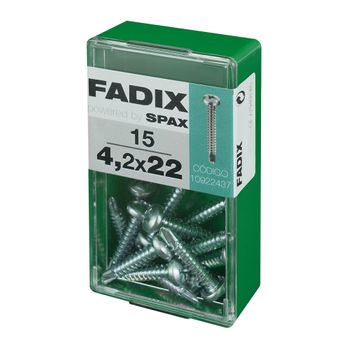 Caja S 15 Unid. Tornillo Rosca Chapa Cr Autot. 4,2x22mm Fadix