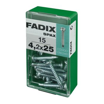 Caja S 15 Unid. Tornillo Rosca Chapa Cr Autot. 4,2x25mm Fadix