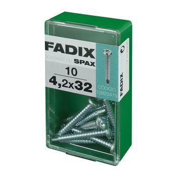 Caja S 10 Unid. Tornillo Rosca Chapa Cr Autot. 4,2x32mm Fadix