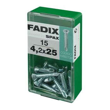 Caja S 15 Unid. Tornillo Rosca Chapa Cp Autot. Cinc 4,2x25mm Fadix