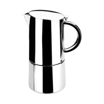 Cafetera Moka Italiana Maker 200ml (4 tazas) Plateado –