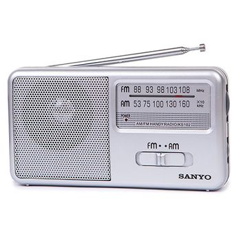 Radio Portatil Altavoz Am/fm Plata Sanyo