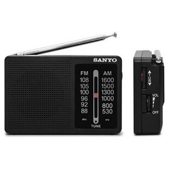 Radio Portátil Sanyo Negro