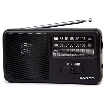 Radio Portatil Altavoz Am/fm Negra Sanyo