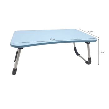 Bandeja Para Desayuno - Mesa Plegable Para Portátil - Bandeja Fija - Mesa Pequeña Para Dormitorio, Salón Y Comedor - Azul