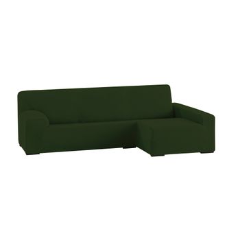 Funda Chaise Longue Elástica Ulises:color - Verde, Posición Chaise Longe - Brazo Derecho Largo