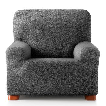 Funda De Sofa 1 Plaza Elastica Modelo 7 Premium Roc Gris Oscuro