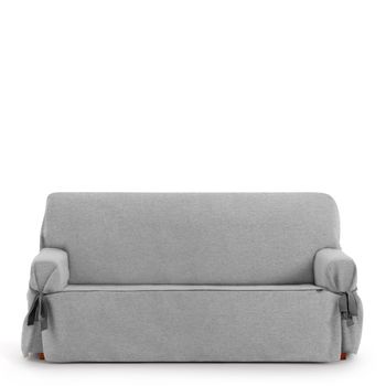 Funda De Sofá Con Lazos Valeria 6 Cubresofa Gris 2 Plazas