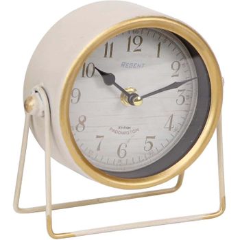 Reloj De Mesa Vintage - Crema