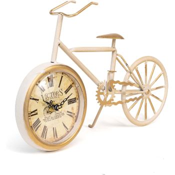 Reloj De Mesa Bicicleta Vintage - Crema