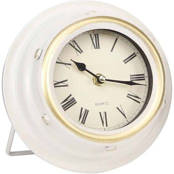 Reloj De Mesa Estilo Vintage - Crema