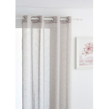 vidaXL Cortinas opacas con ganchos 2 piezas gris topo 140x175 cm