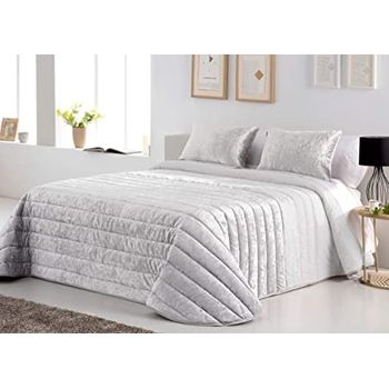 Colcha Bouti Estampada Cosida Reversible Para Cama De 150 Cm Blanco/ Pastel  Samui + Cojines con Ofertas en Carrefour