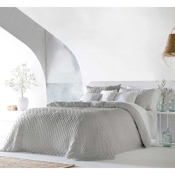 Juego De Sábanas Tres Piezas Coralina Milos Cama 105 Cm Gris con Ofertas en  Carrefour