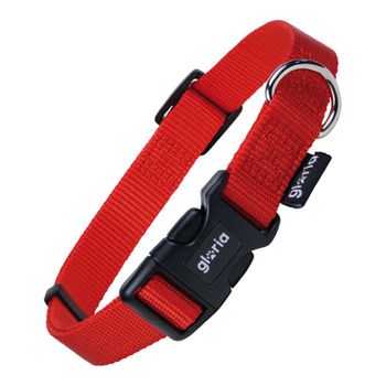 Collar Para Perro Gloria Liso Rojo Talla L (36-70 Cm)