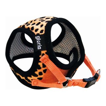 Arnés Para Perro Gloria Leopardo 40-50 Cm Naranja Talla L