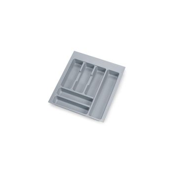 Emuca Cubertero Para Cajón De Cocina, Módulo 450 Mm, Plástico, Gris