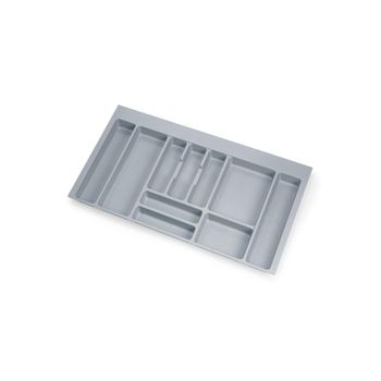 Emuca Cubertero Optima Para Cajón De Cocina, Módulo 900 Mm, Plástico, Gris