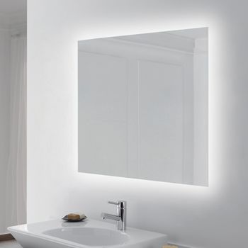 Emuca Espejo De Baño Centaurus Con Iluminación Led Decorativa, Rectangular 600x800mm, Ac 230v 50hz, 14w, Aluminio Y Cristal