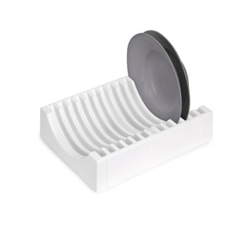 Emuca Kit De Organizadores De Platos Para Muebles, Con Capacidad Para 13 Platos, Plástico, Blanco