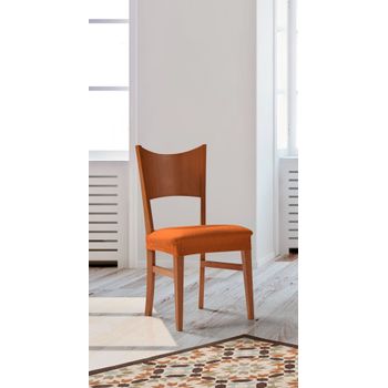 Funda Asiento De Silla Elástica Adaptable Beta, Asiento.  Naranja Estoralis